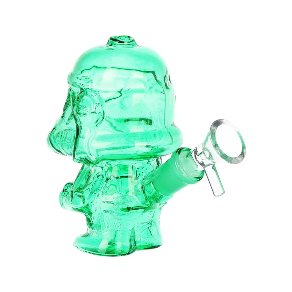 3CT BUNDLE - Smoke Trooper Glass Bubbler - 4.5" / 14mm F / Assorted Colors - Image 2