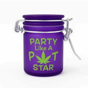 Party Like a Pot Star Glass Stash Jar