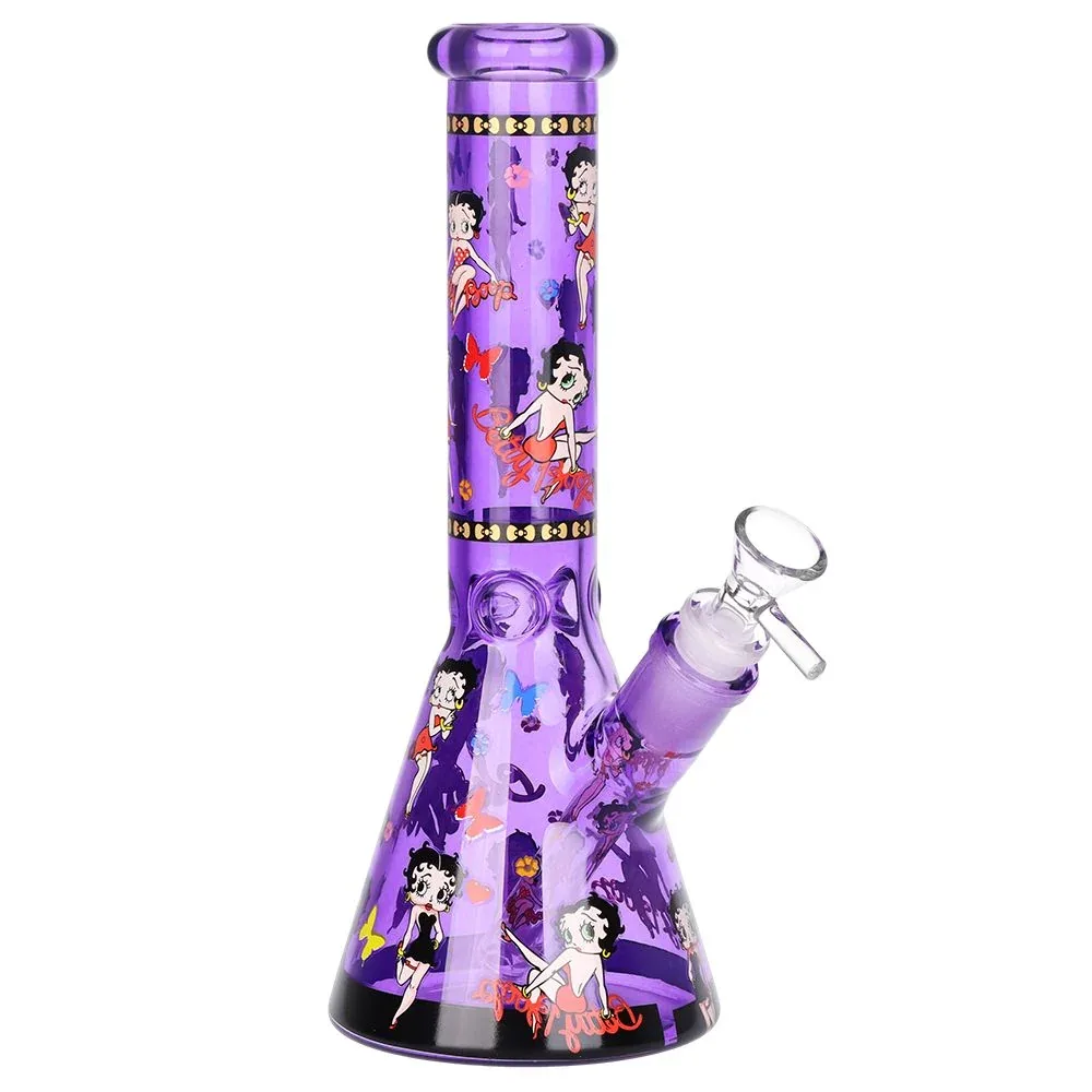 Betsy Beep Neon Beaker Glass Water Pipe - 10" / 14mm F / Colors Vary - Image 2