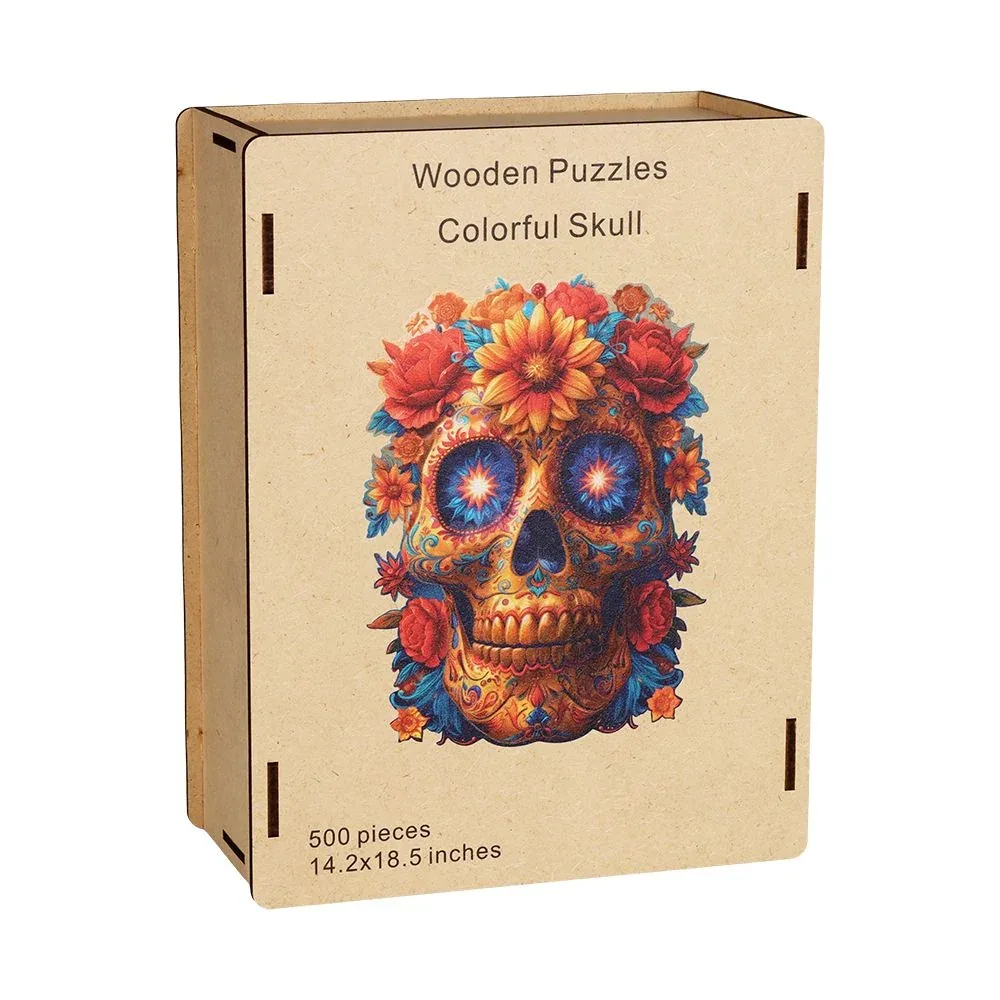 Sugar Skull Whimsy Wooden Puzzle - 500 Pieces - Image 2