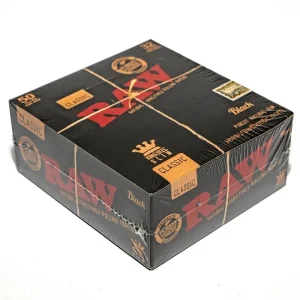 RAW King Size Slim Black Rolling Papers - 50pk Box