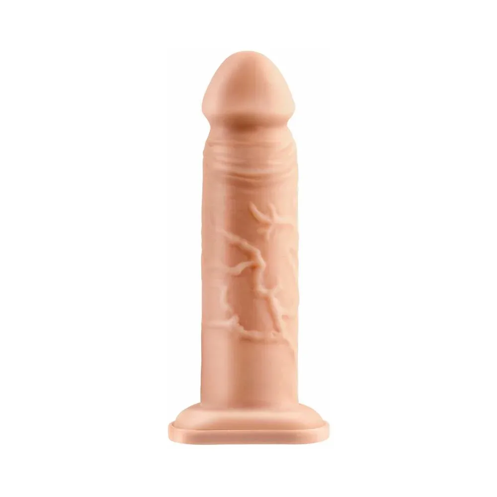 Fantasy X-tensions 8 in. Silicone Hollow Extension With Adjustable Straps Beige - Image 2