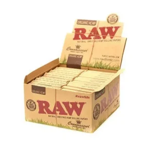 RAW Organic Hemp Connoisseur King Size Rolling Papers - 24pk Box