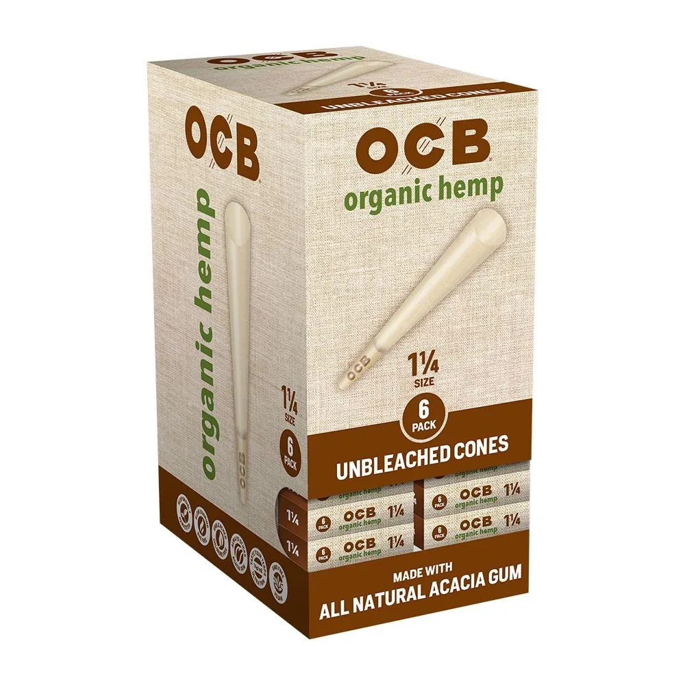 OCB Organic Hemp Pre-Rolled Cones | 24pk Display - Image 2