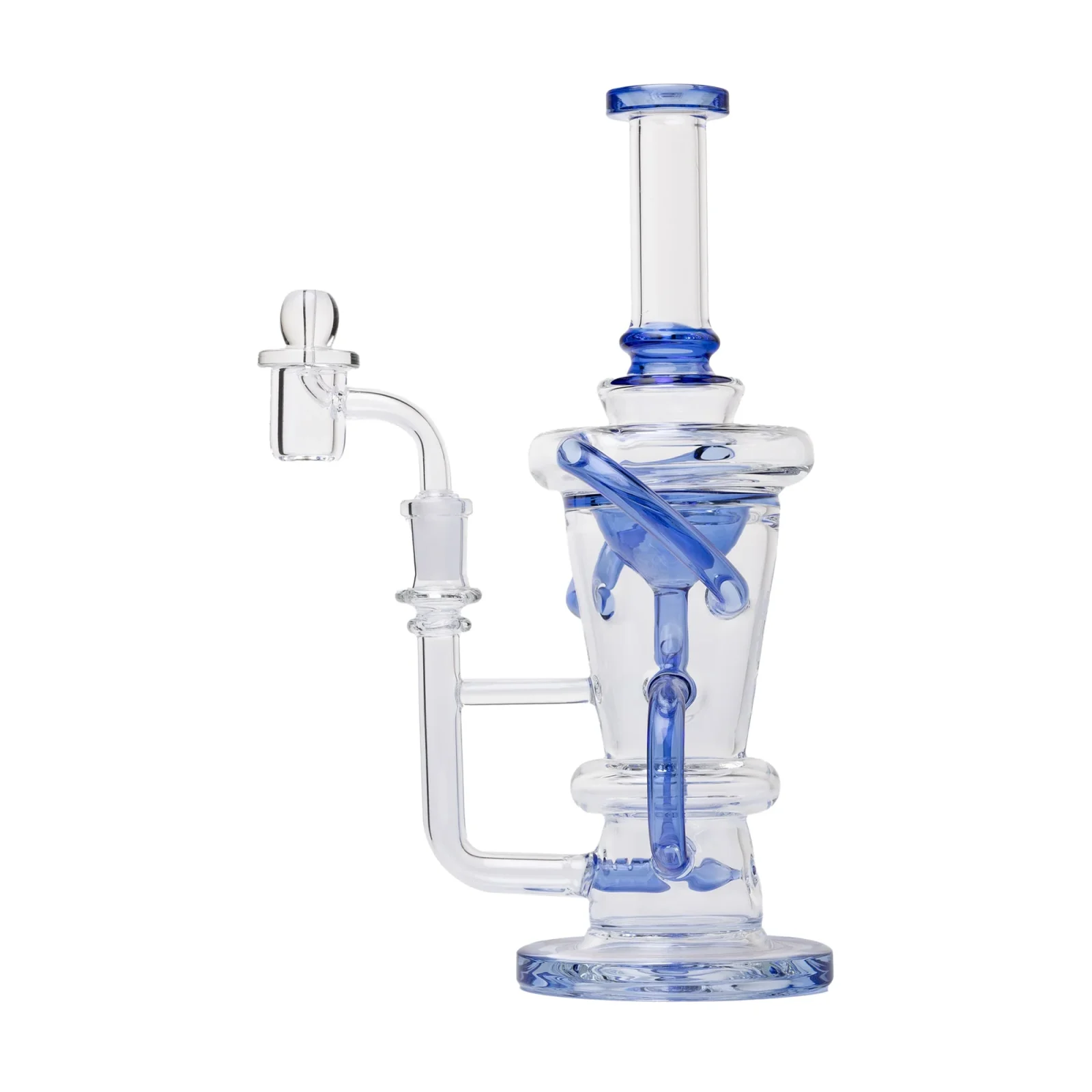 Human Grade 10.25" Straight Recycler Glass Water Pipe