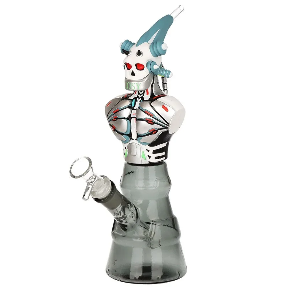 Mechanical Skeleton Glass & Vinyl Water Pipe - 10.5" / 14mm F