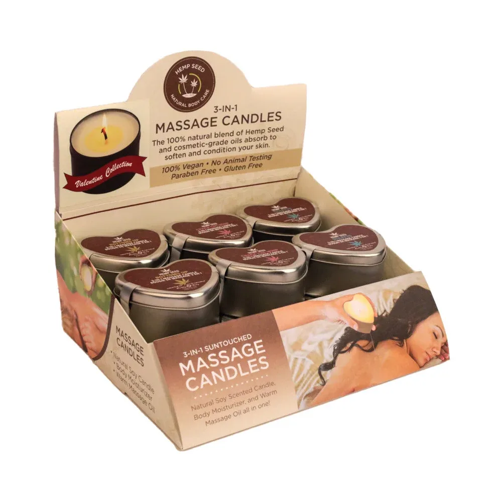 Earthly Body Hemp Seed Valentine 2025 3-in-1 Massage Candle 12-Piece Pre-Pack - Image 2