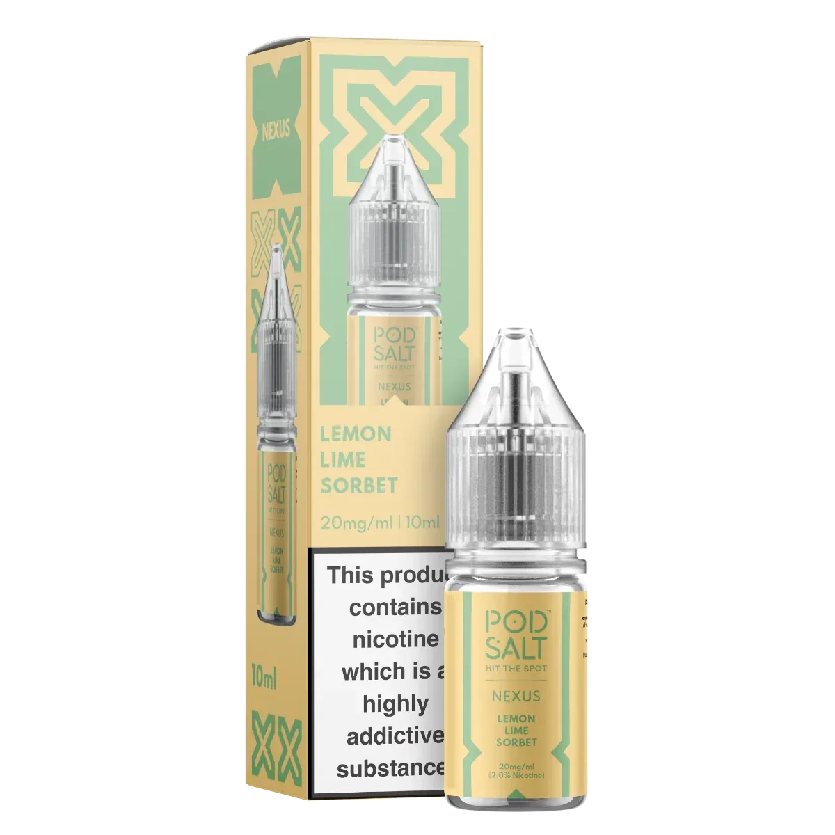 Lemon Lime Sorbet Pod Salt Nexus 10ml nicotine salt e-liquid