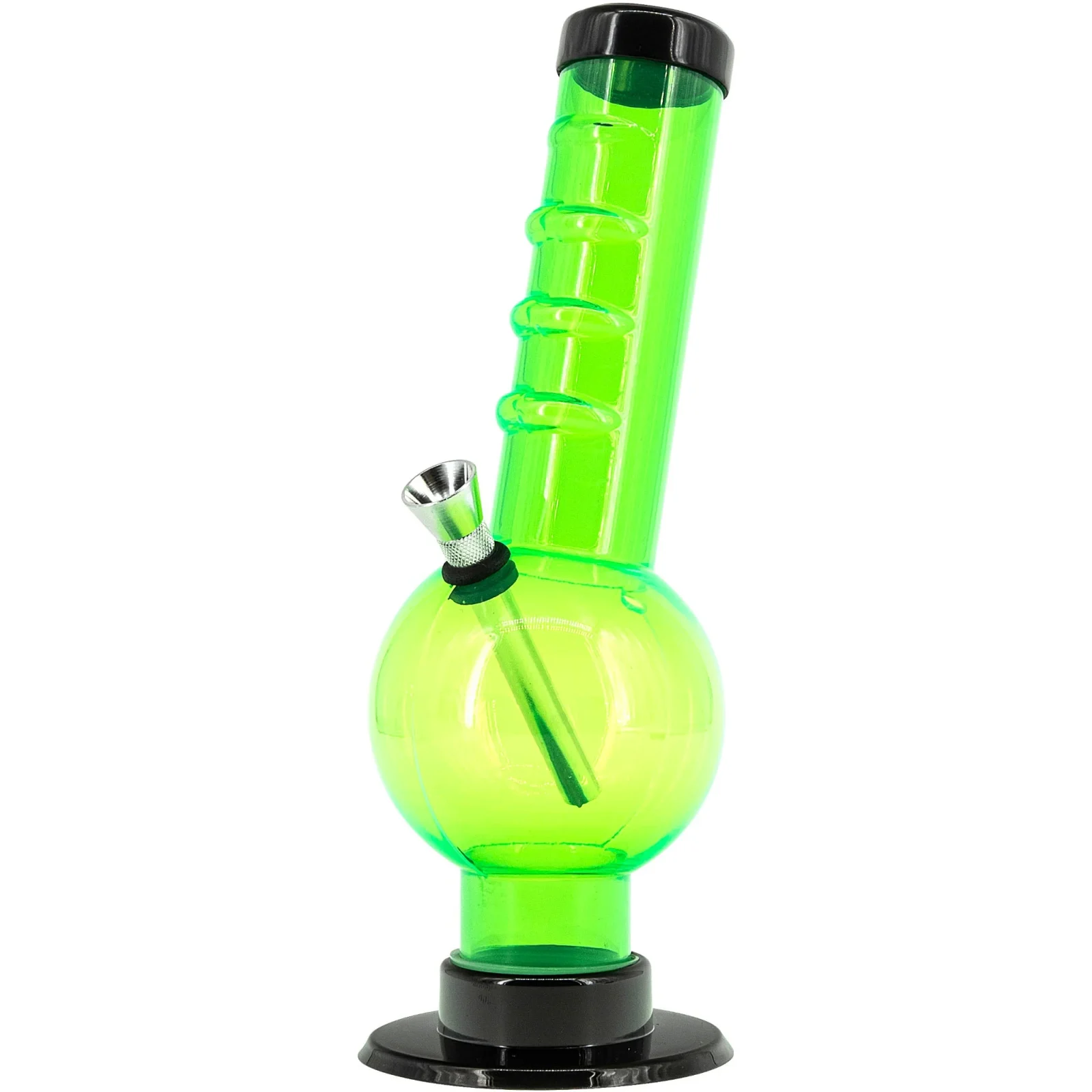 Acrylic Angled Neck Straight Tube Bubble Bong 9-12"