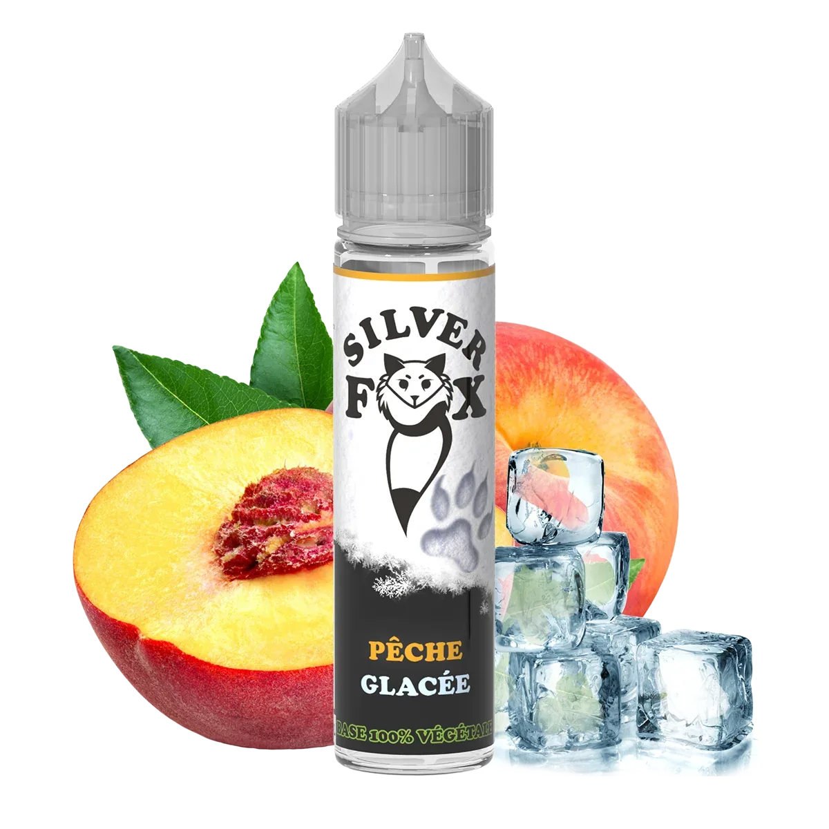 Peach ice Silver Fox 50ml shake and vape e-liquid