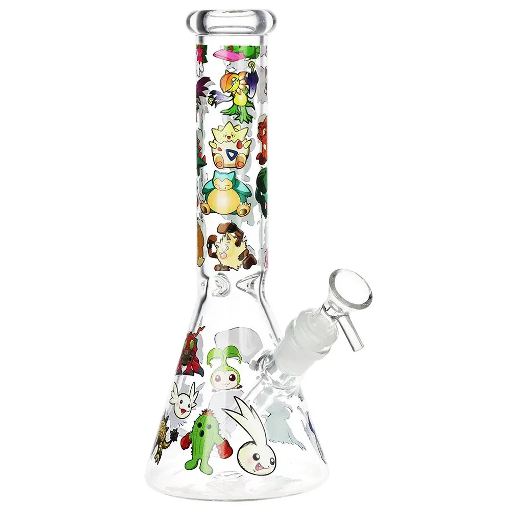 Pocket Monsters Beaker Glass Water Pipe - 10" / 14mm F - Image 2