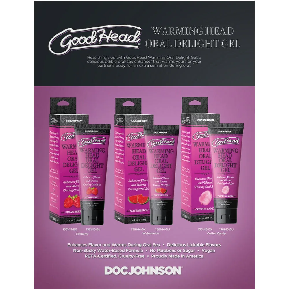 GoodHead Warming Head Oral Delight Gel Strawberry 4 oz. Bulk - Image 2