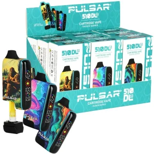9CT DISPLAY - Pulsar 510 DL 5.0 LCD Screen Vape Bar Design Series - 1000mAh / Assorted Designs