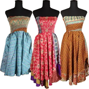 Silk Stretch Top Strapless Dress - One Size / 37" / Designs Vary