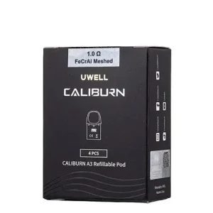 Uwell Caliburn A3 Refillable Pod 1.0 Ohm (4 Pack)