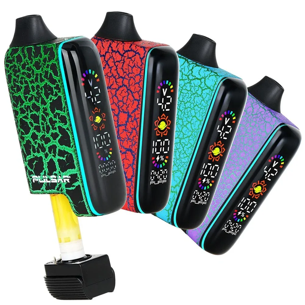 8CT DISPLAY - Pulsar 510 DL 5.0 LCD Screen Vape Bar Crackle Series - 1000mAh / Assorted Colors - Image 2