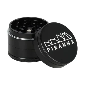 6CT BOX - Piranha Grind-and-Store Aluminum Grinder - 3pc / 2" / Black