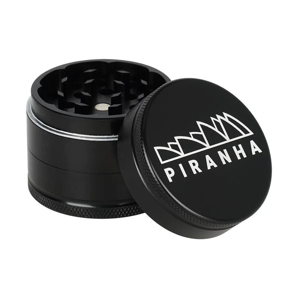 6CT BOX - Piranha Grind-and-Store Aluminum Grinder - 3pc / 2" / Black