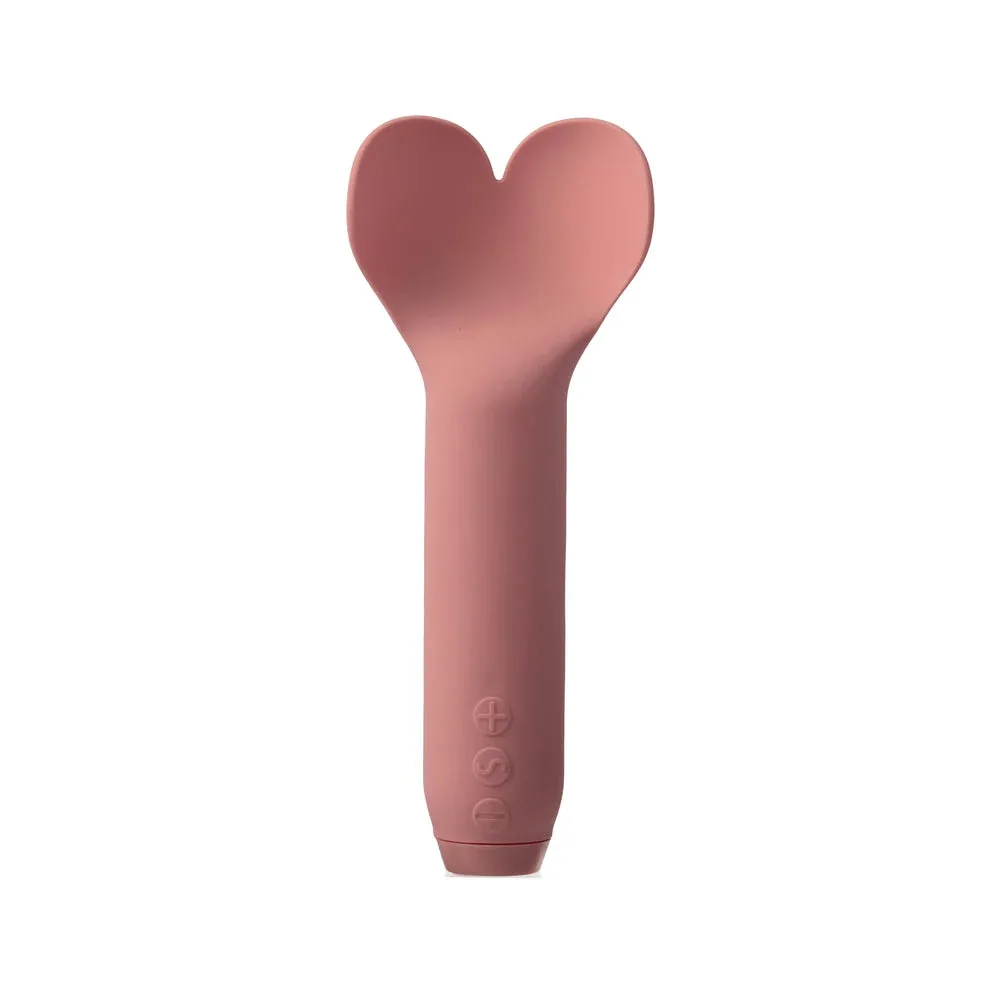 Je Joue Amour Rechargeable Silicone Heart-Shaped Fluttering Tip Bullet Vibrator Pale Rosette - Image 2