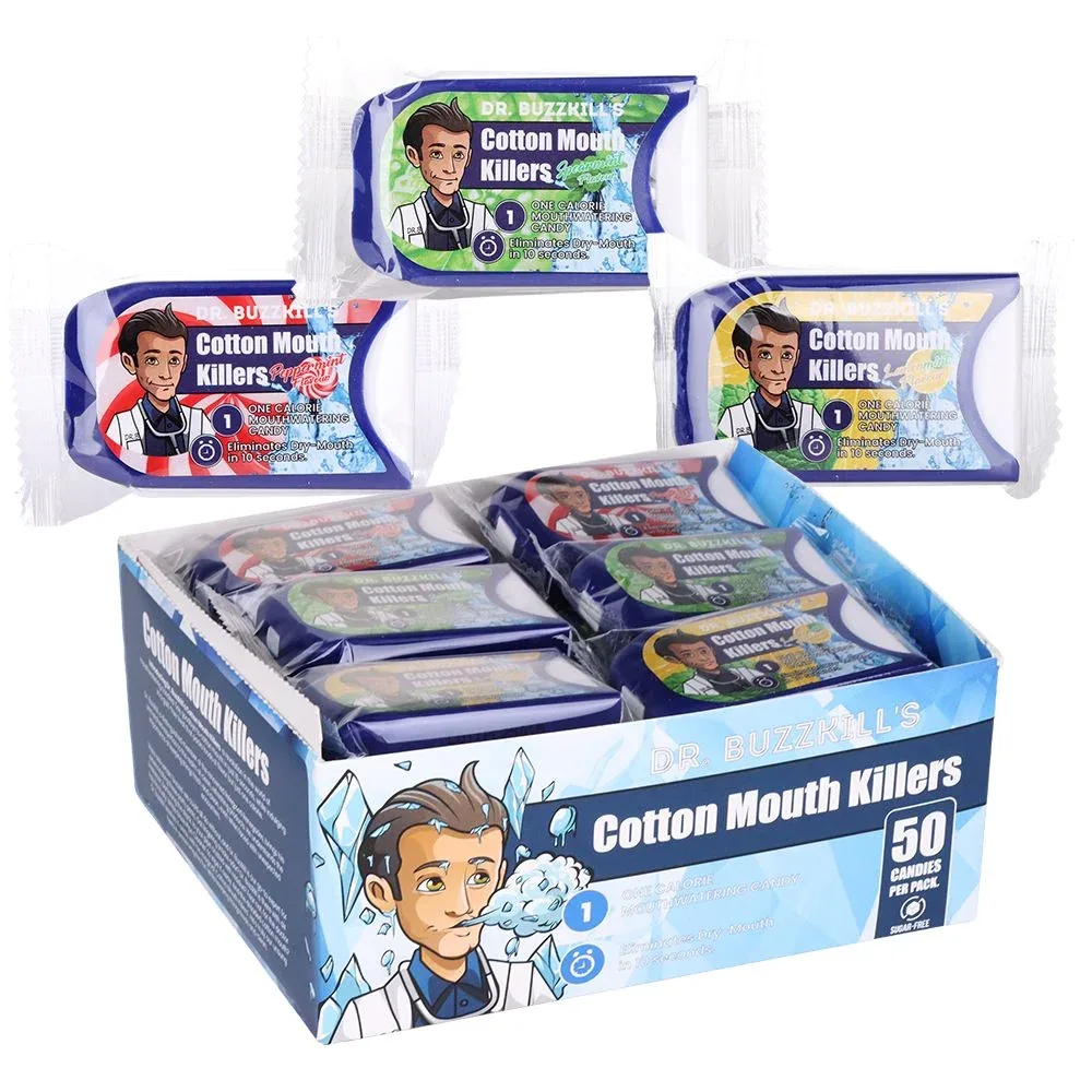 Dr. Buzzkill's CottonMouth Killers Candy | 50pc | 24pk Display - Image 2