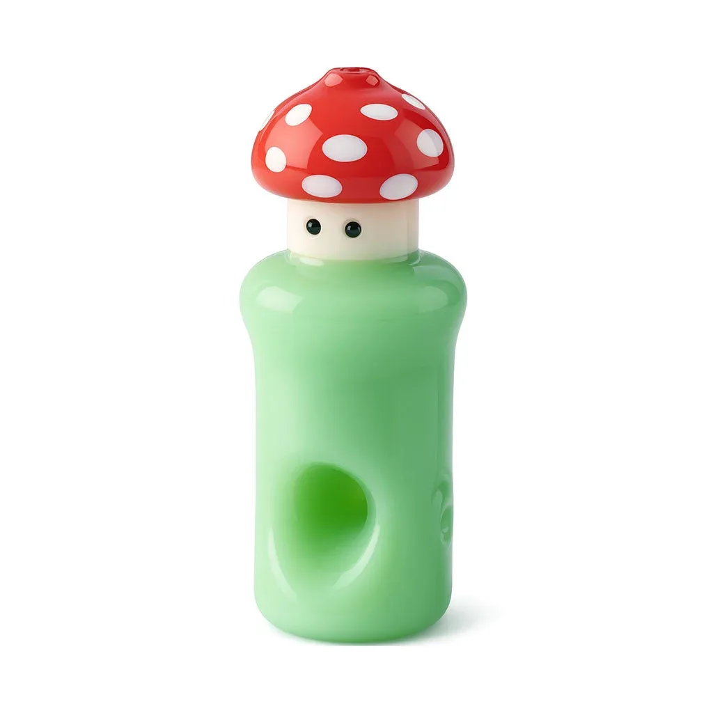 Red Top Mushroom Green Hand Pipe