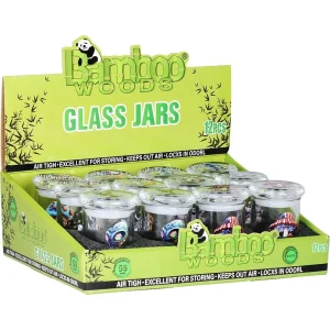 12CT DISPLAY - Bamboo Woods Trippedelic Glass Jar - 3" / Assorted Designs