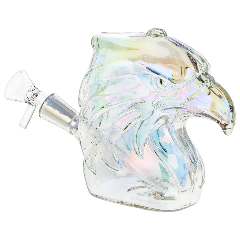 SeshGear Eagle Eye Electroplated Glass Water Pipe - 4.75" / 14mm F / Colors Vary - Image 2