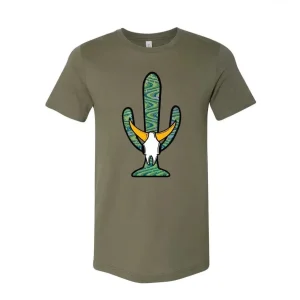 DARBY SIGNATURE GREEN SAGUARO CACTUS BELLA CANVAS UNISEX COTTON CREW T-SHIRT