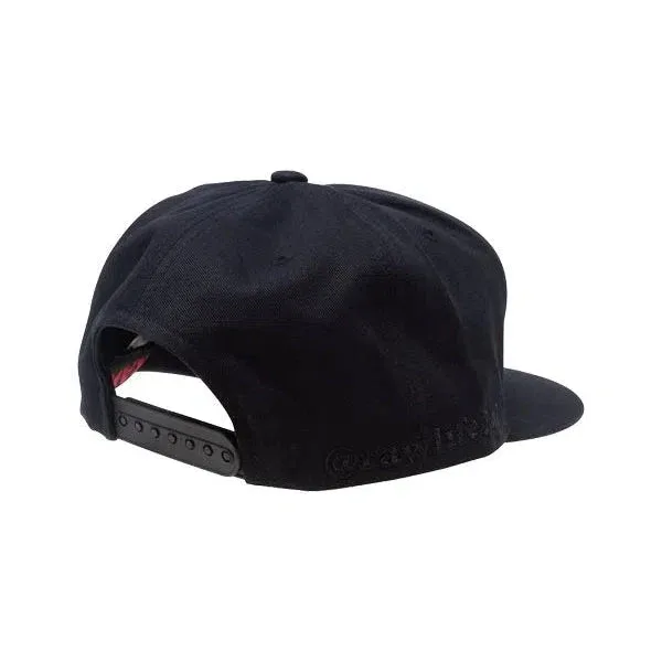 RAW Black on Black Baseball Cap - Flat Brim Adjustable Snapback - Image 2