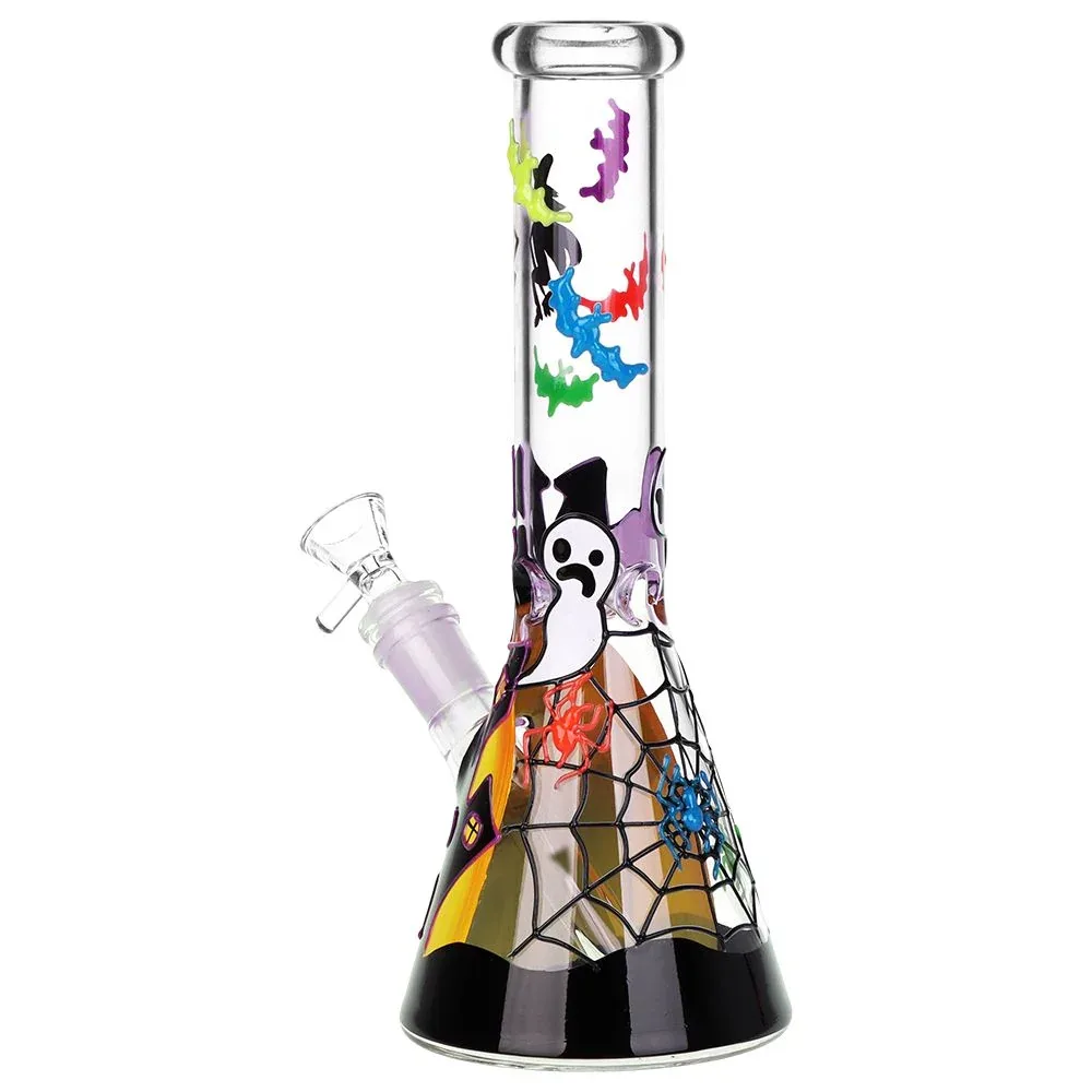 Haunted House Beaker Glass Water Pipe - 10" / 14mm F - Image 2