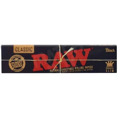 RAW King Size Slim Black Rolling Papers - 50pk Box - Image 2