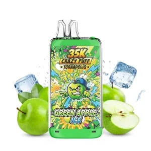 Green Apple Ice Crazy Puff 35K 1100mAh 20ml / 2% - Tornadoliq