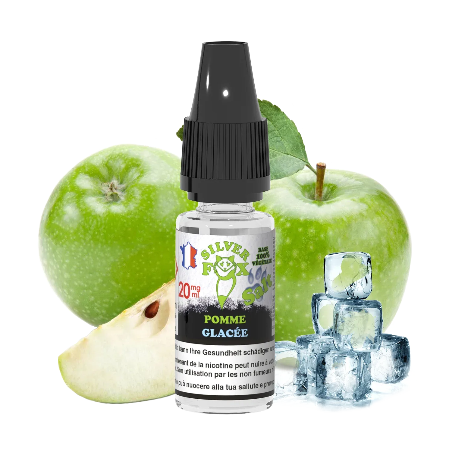 ICY APPLE Silver Fox 10ml nicotine salt e-liquid
