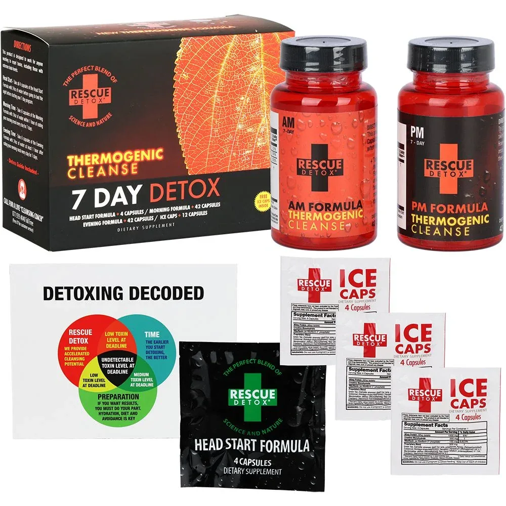 Rescue Detox 7 Day Thermogenic Cleanse Detox Kit