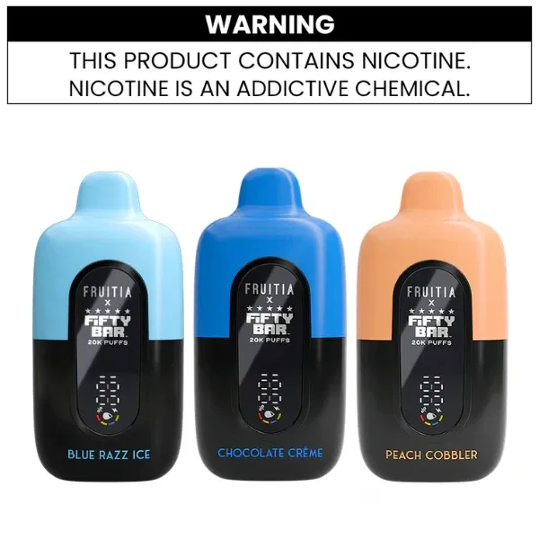 FRUITIA X FIFTY BAR DISPOSABLE VAPE - 20000 PUFFS - Image 2