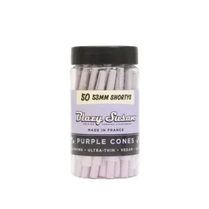 Blazy Susan Purple 53mm Shortys Cones (50ct)