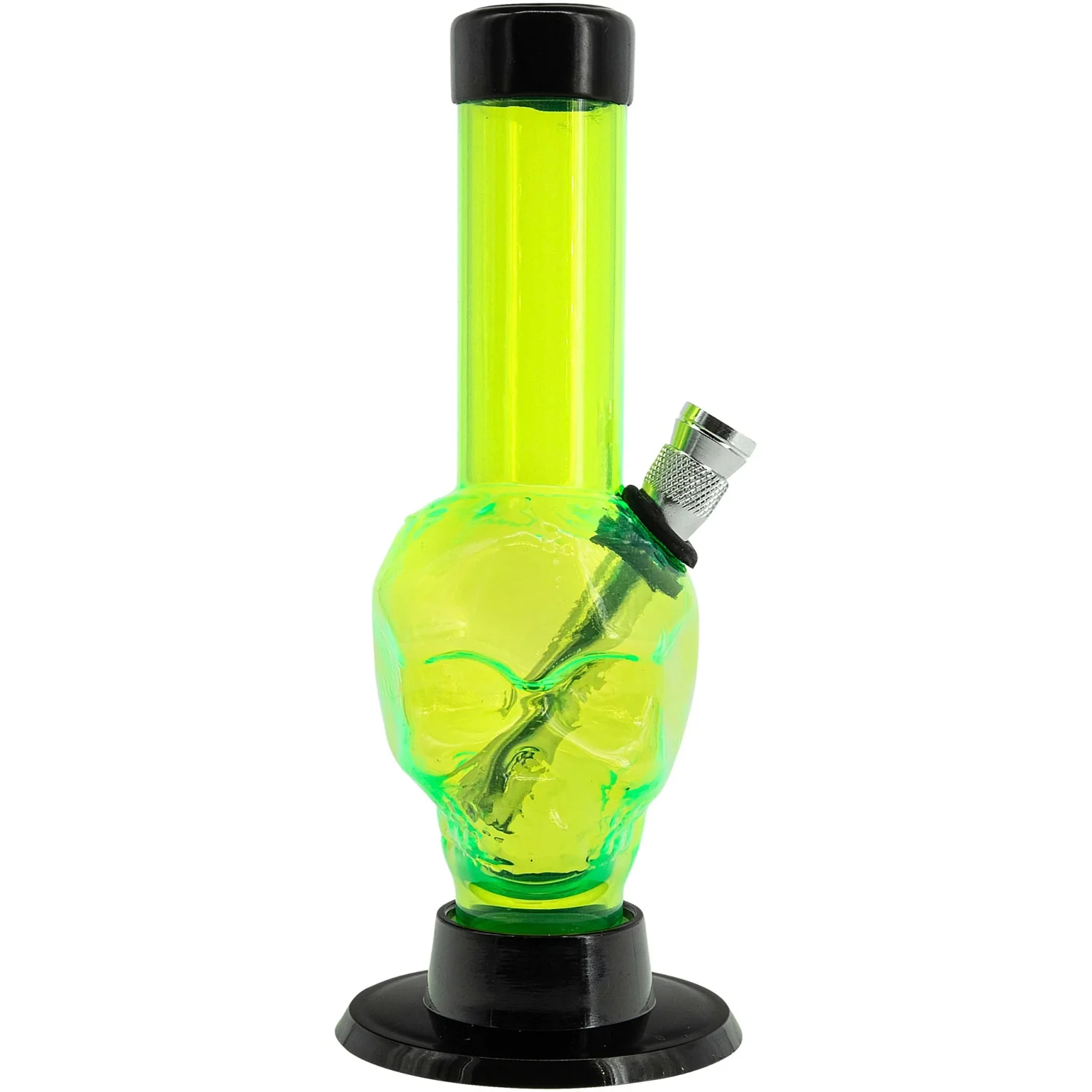 Mini Alien Head Acrylic Bong - 6" Tall - Image 2