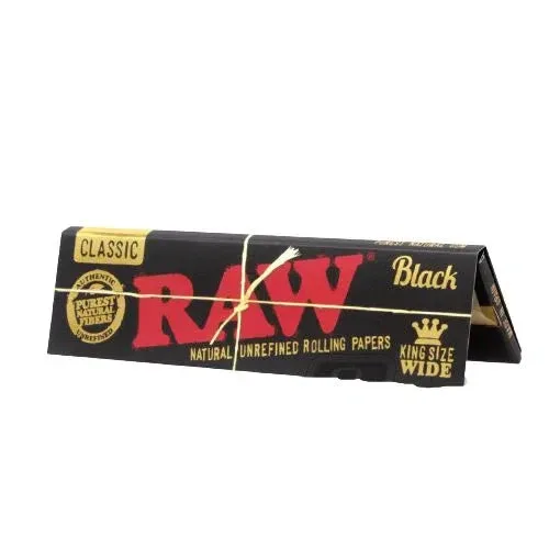RAW Black King Size Wide Rolling Papers - 50pk Box - Image 2