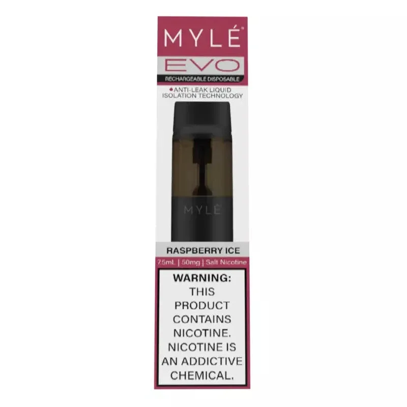 Myle Evo Rechargeable Disposable 2500 Puffs - Raspberry Ice