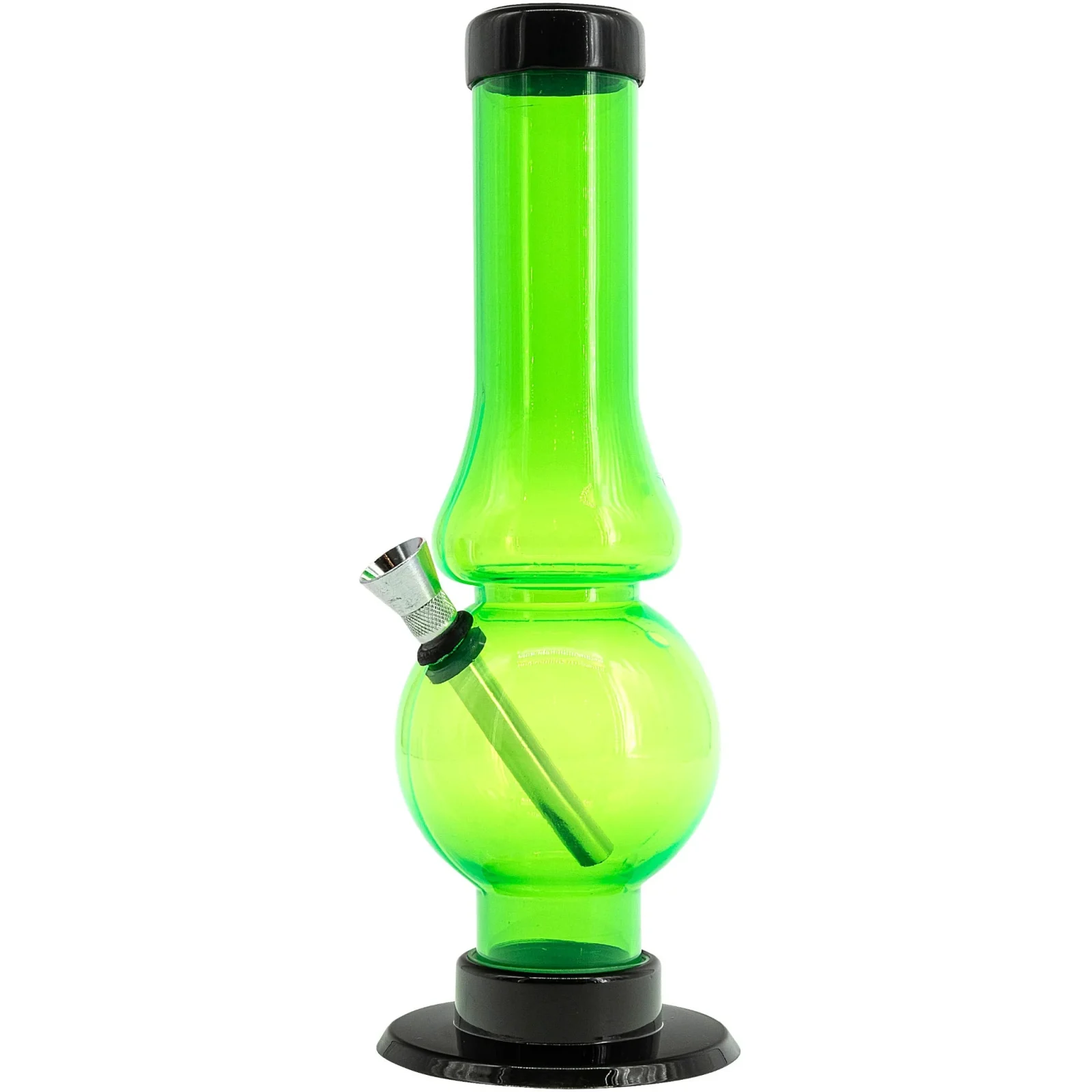 JM Enterprises 6-9" Acrylic Straight Tube Bubble Flare Bong - Multiple Colors