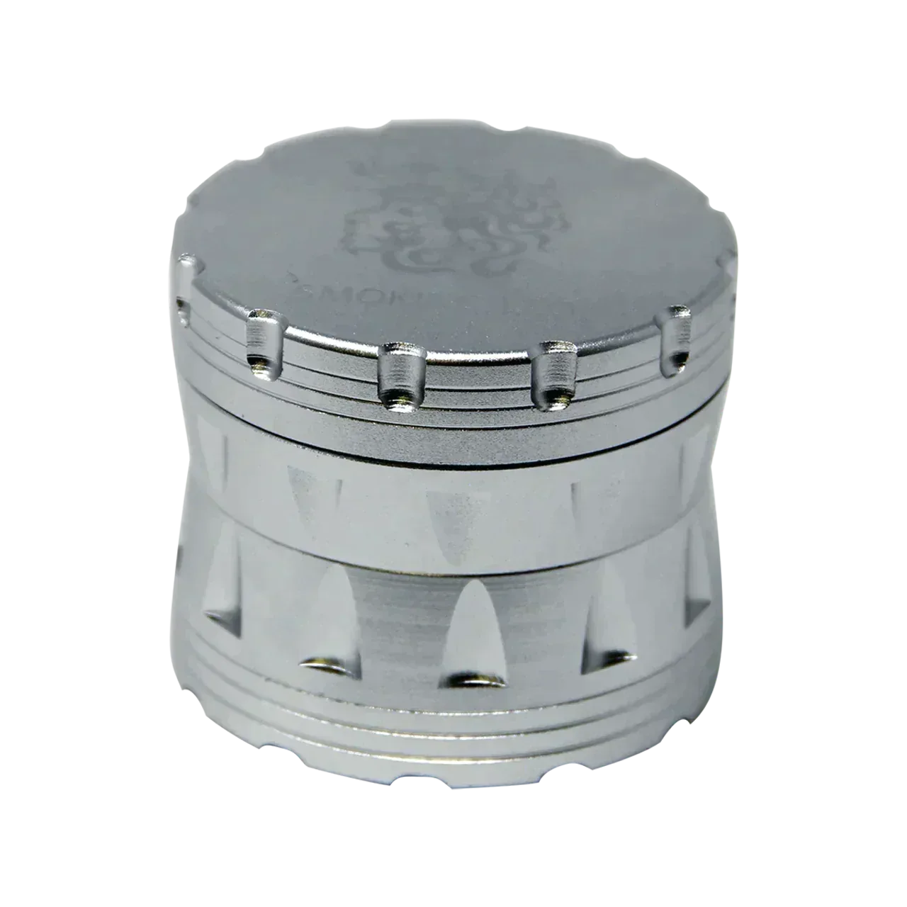 Smoking Leo 4 Piece Aluminum Herb Grinder 55mm Silver Large