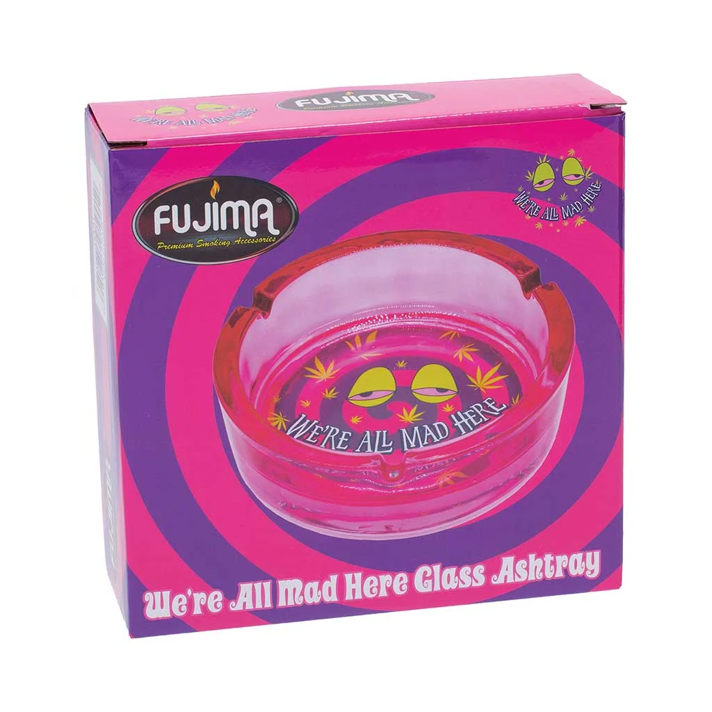 Purple We're All Mad Here Glass Ashtray - Image 2