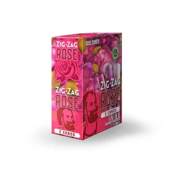 Zig Zag King Size Rose Cones - 8pk Box