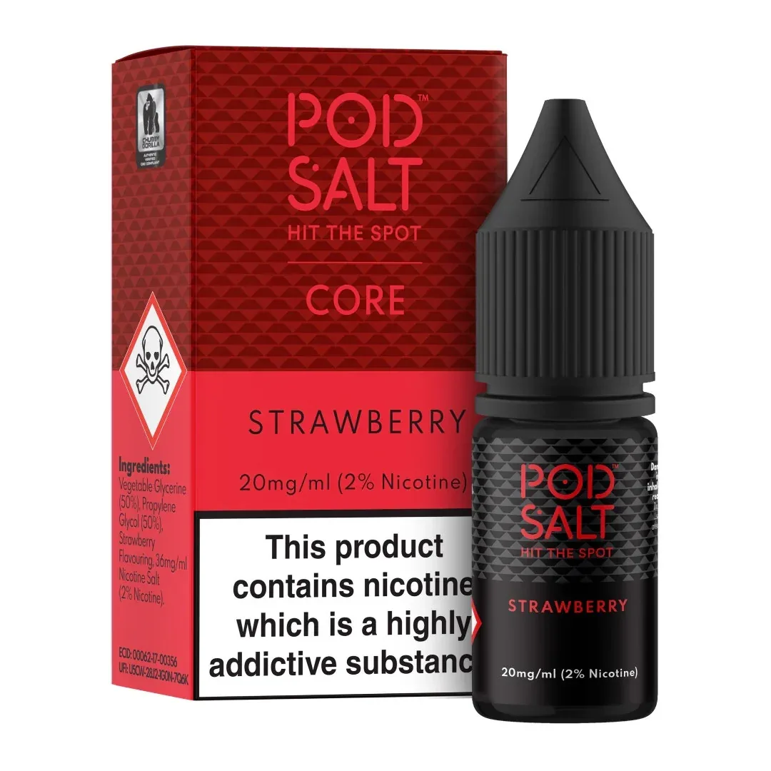!!! Strawberry Pod Salt Core 10ml nicotine salt e-liquid !!!