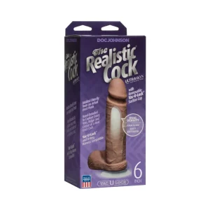 The Realistic Cock - UR3 - 6 Inch Brown