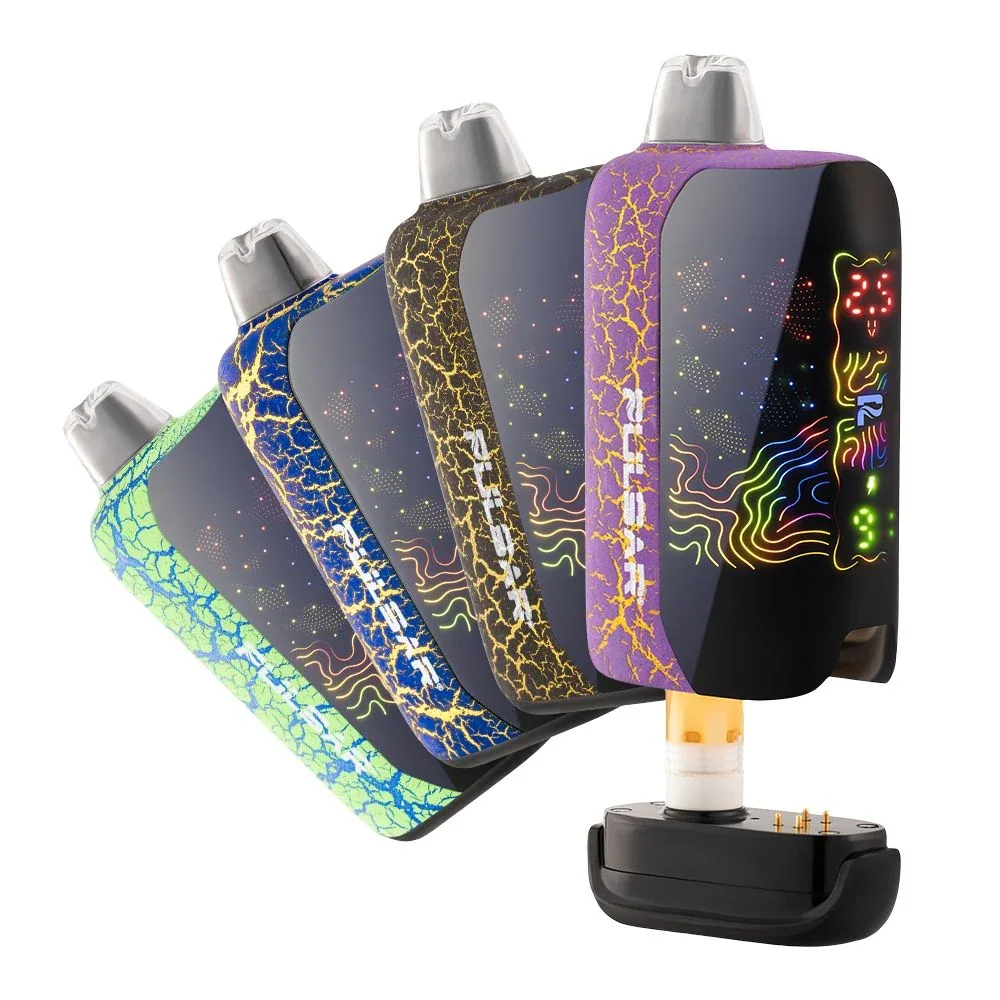 8CT DISPLAY - Pulsar 510 DL 6.0 Curved LCD Screen Vape Bar Crackle Series - 1000mAh / Assorted Colors - Image 2