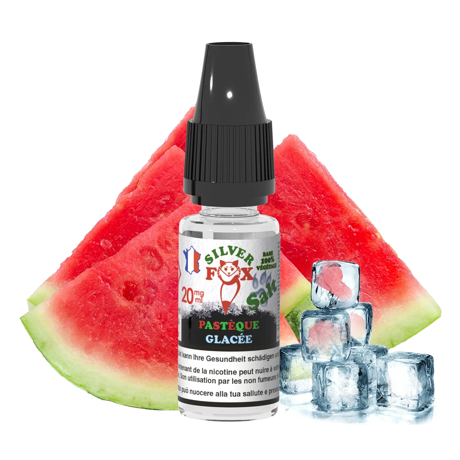 WATERMELON ICE Silver Fox 10ml nicotine salt e-liquid