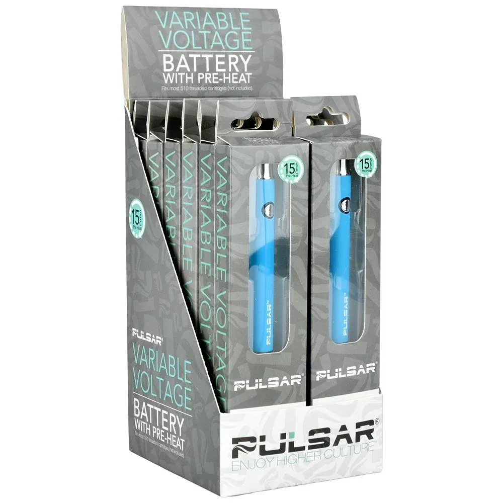 Pulsar Variable Voltage Battery w/ Preheat | 350mAh | 12ct Display - Image 2