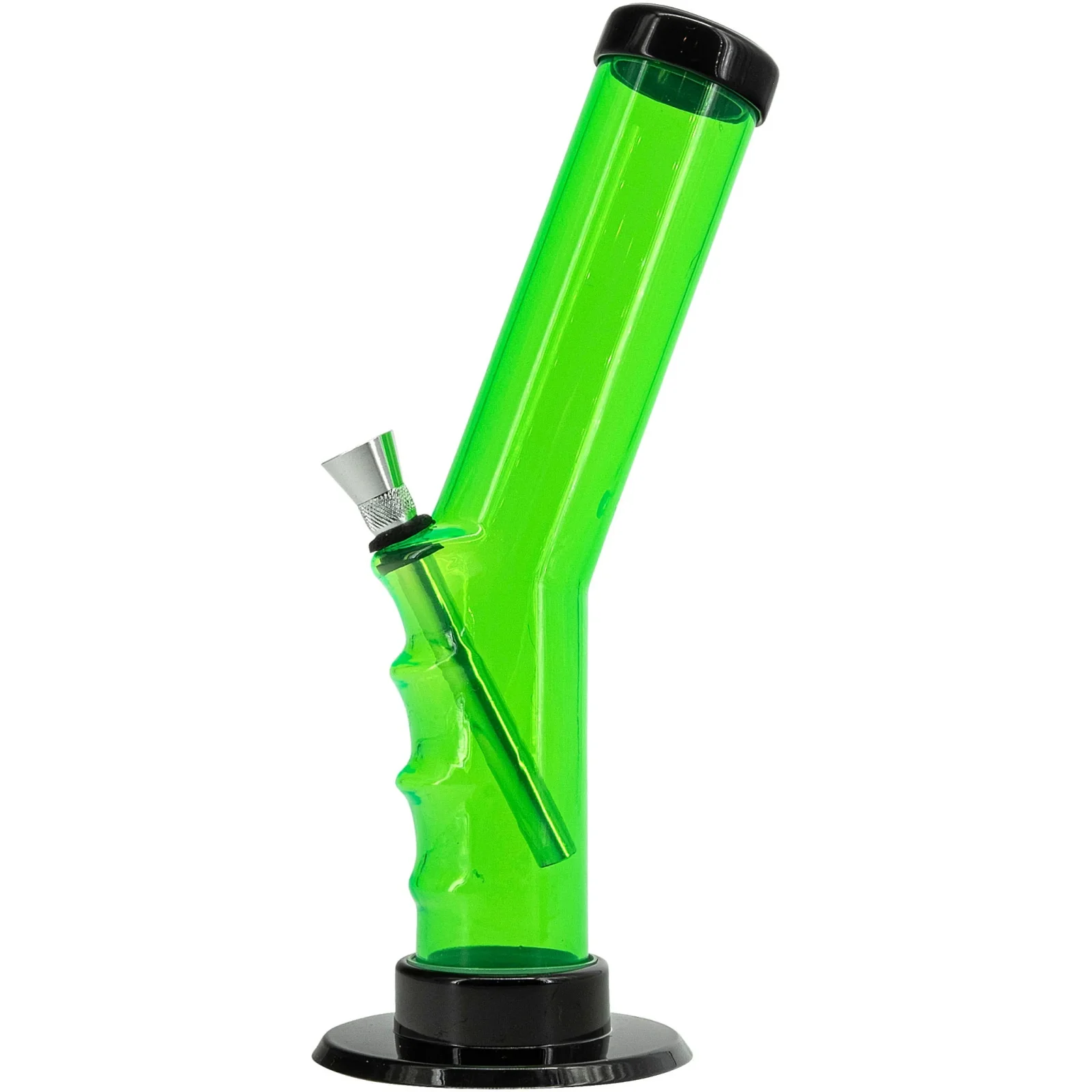 Acrylic Angled Straight Tube Bong 9-12" - Image 2