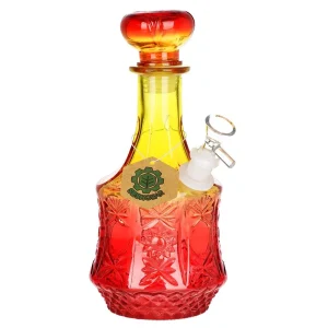 SeshGear Vintage Ombre Glass Water Pipe - 9.5" / 14mm F / Sun Flower